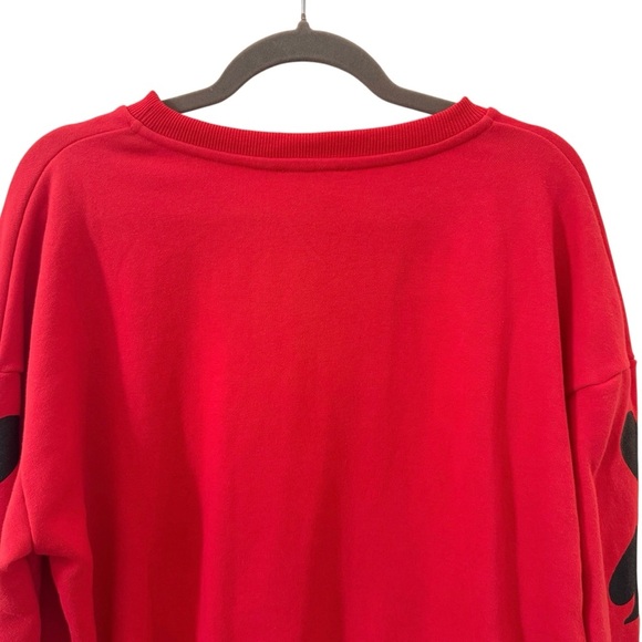BEACH RIOT Revolve Queen of Hearts Sweater Sweatshirt in "Scarlet" Red Size M - Picture 9 of 12
